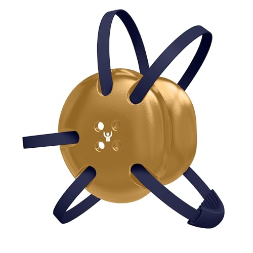 Great Call Athletics | Wrestling Classic Headgear | Earguard Adult Grappling Head Gear | Adjustable Ear Guards Navy Straps - style: Vegas Gold w/ Navy Straps