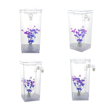 My 1st Fish Tank™ : Gen 2, Mini Fish Tank Aquarium Starter Kit 1 gal, Professional for Betta, Easny Maintain, Self Cleaning System-Only Add Water, Beautiful Color Changing LED Light, Color Box