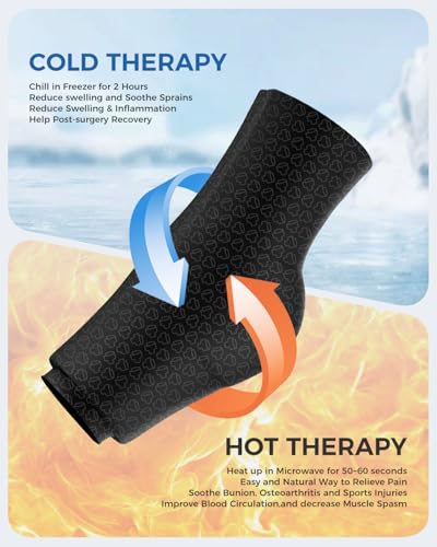 Tolaccea Ankle Ice Pack Wrap PRO for Injuries, Foot Ice Pack for Hot and Cold Therapy, Flexible Cold Pack for Plantar Fasciitis,Swelling,Sprained, ColdFocus for More Cooling X-Large (Pack of 1) - size: XLx1, style: Pro