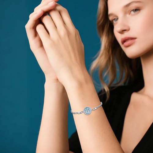 Allah Bracelet S925 Sterling Silver Religious Muslim Bracelet Charm Islamic Jewelry Gifts for Men Women