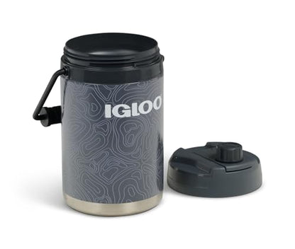 Igloo Trailmate Hybrid 54 oz Insulated Water Bottle, Large Sports Water Jug, Beverage Cooler, Carbonite - color: Carbonite