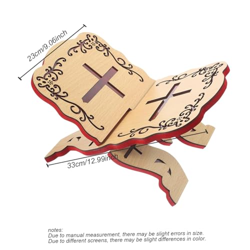 Wooden Folding Bible Stand Quran Holder 13x9.1 – Prayer Book Stand for Table Church Chapel Supplies