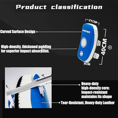 Custom Muay Thai Pads, Personalized Curved Kickboxing Kicking Strike Shield, Punching Foot Target for Coaching Martial Arts, MMA, Taekwondo, Karate, Training Equipment Kick - color: Black