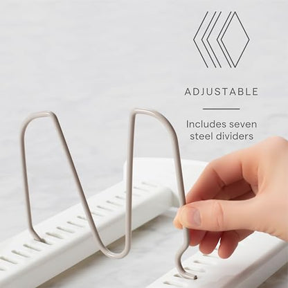 YouCopia StoreMore Adjustable Pot Lid Organizer, Standard, White - size: Lid Holder Classic