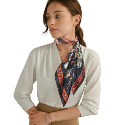 RIIQIICHY Women Head Hair Scarf Like Satin Silk Scarf Sleeping Hair Wrapping Night 27.5" - color: C009