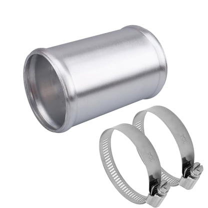 AC PERFORMANCE 2.75" (70mm) OD Aluminum Alloy Hose Joiner Silicone Pipe Connector Bead, 4" Length with 304 SS Clamps - size: 2.75" (70mm)