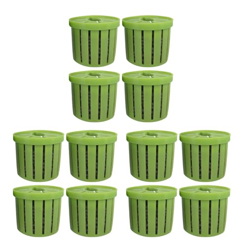 16lots Plant Container Aquariums Planting Basket for Homes and Public Aquariums Water Plant Fixing Basket - color: Green
