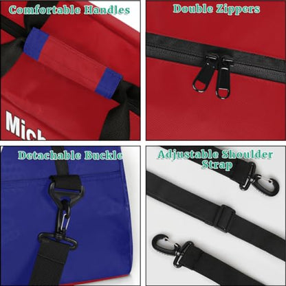 Custom Name Sports Duffel Bag Training Bag, Golf Silhouette | Personalized Named Practice Travel Overnight Training Bag - color: Color 11
