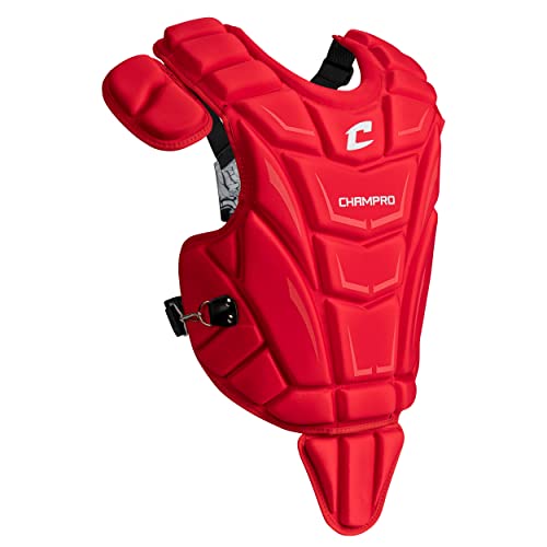 Champro Optimus MVP Chest Protector - color: Scarlet, size: 13.5"