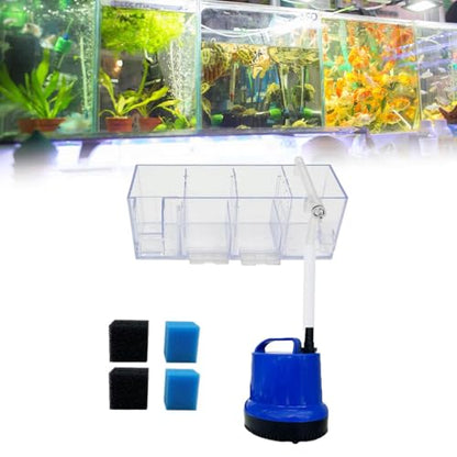 Baoblaze Fish Tank Filter Box,Aquarium Hang on Filter,Circulation Water Cleaning, Fish Tank Accessories Sturdy Silent Water Purifier, B