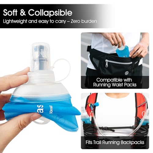 GUYI GYGYL Soft Flask, Collapsible Water Bottle for Sports, 150ml Blue 2pcs - color: 2Pcs 150ml Blue