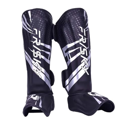 kowaku Muay Thai Kickboxing Shin Guards, Leg Guards, Men Women Equipment Leg Instep Protection Pads, for Grappling Martial Arts