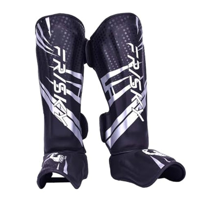 kowaku Muay Thai Kickboxing Shin Guards, Leg Guards, Men Women Equipment Leg Instep Protection Pads, for Grappling Martial Arts