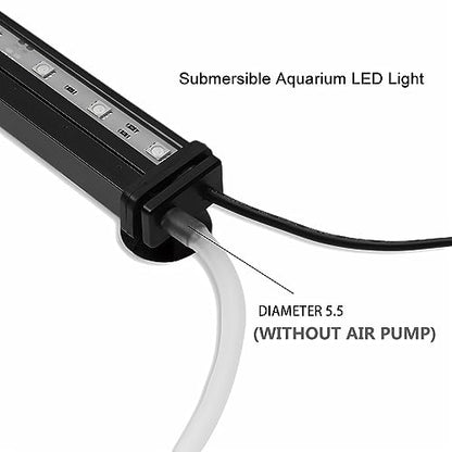 9.05 inch Submersible Aquarium Light, Fish Tank Light with Air Bubble Hole, RGB Color Changing Brightness Adjustable IP68 Waterproof Remote Control LED Light for Aquarium Fish Tank - size: 9.05 inch Air Bubble Hole