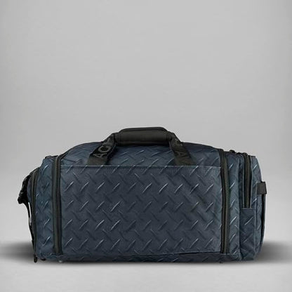 WOLFpak 30L Perfect Duffle Bag (Strength Club) Tactical Gym Bag Hardshell Base 1000D Waterproof Travel Carry On with Shoe Compartment, Dual Cup Holders, Laptop Sleeve & Molle Straps - color: Strength Club
