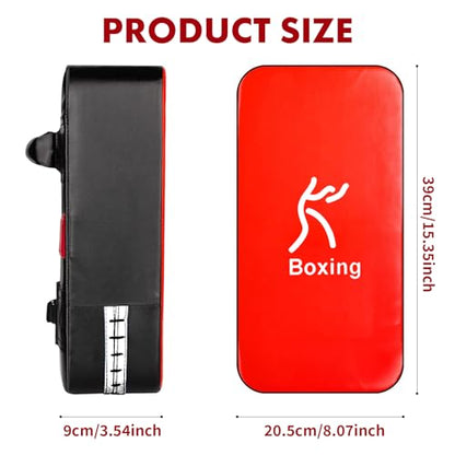 LuiceABC One Karate Taekwondo Boxing Kick Punch Adjustable Soft Shield Durable Training Pad for Boxing, Training and Protecting Your Palm, Wrist and Decreasing The Shock - color: Red