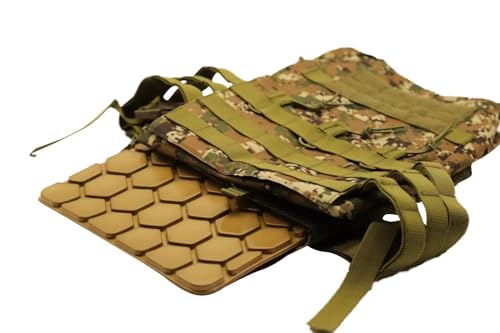 Tactical Airsoft Plates Non-Newtonian Paintball Vest Inner Liner Shock Plates Boxing Body Protector Back Thoracic Protection - color: Sand