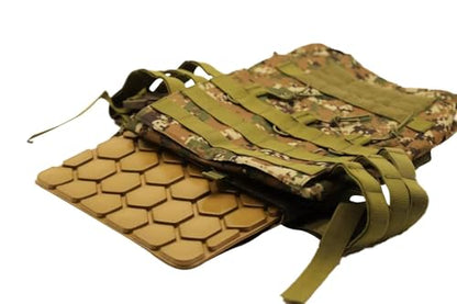 Tactical Airsoft Plates Non-Newtonian Paintball Vest Inner Liner Shock Plates Boxing Body Protector Back Thoracic Protection - color: Sand