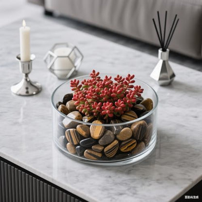 0.96LB Natural Pebbles Aquarium Gravel Vase Filler Succulent Rocks Fish Tank Decorative Crushed Stones Quartz Bulk Polished Irregular Shaped - Tiger's-Eye - color: Tiger's-eye