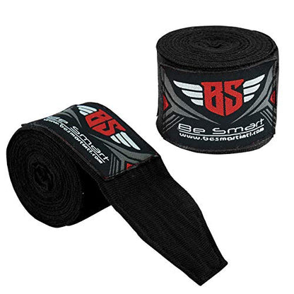 Boxing Hand Wraps 180" Wrist Bandages Fist Inner Gloves MMA,UFC, Muay Thai Pair - color: Black, size: 4.5m