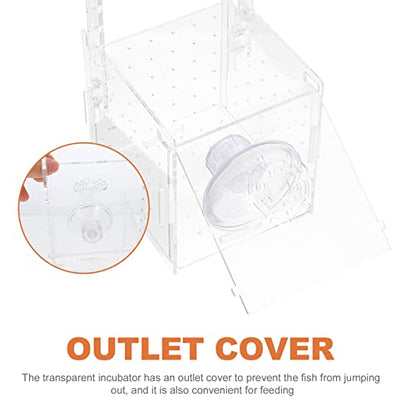 Ipetboom Fish Tank Incubator Box Breeding Protection Transparent Professional Hanging Fish Separator