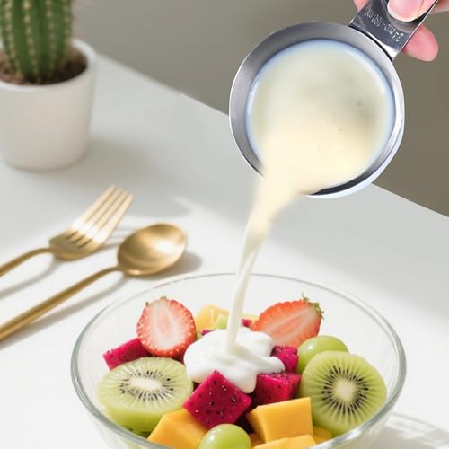 3/4 Cup Magnetic Grips Stainless Steel Measuring Cup -1PCS - size: 3/4 cup