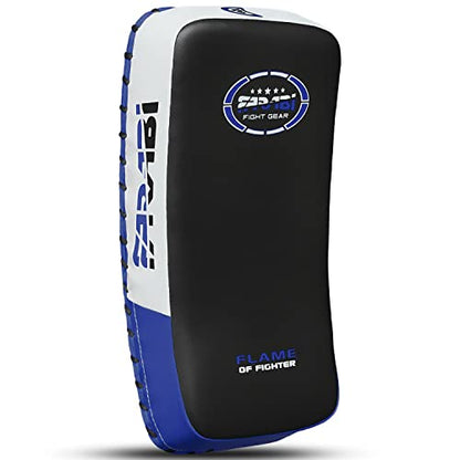 Farabi Thai Pad Training Kick Pad Curved Coaching Pad Kicking Mix Martial Arts x 1 Single Unit - color: Blue