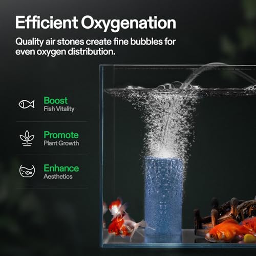 VIVOSUN 1110GPH Aquarium Air Pump with Kit, Commercial Pump with Aluminum | 8 Outlet 40W 70L/min, Fish Tank Bubbler Pond Aerator for Aquariums, Ponds, Hydroponics - size: 9"×7"-1110