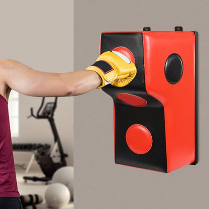 Wall Boxing Punching Pad, Wall Mount Uppercut Boxing Heavy Bag - color: Red+Black