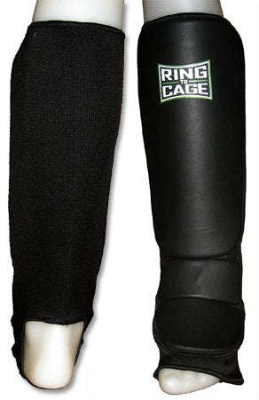 Grappling Shin Instep - Stretchable Coverd Back for MMA, Muay Thai, Kickboxing - size: X-Large