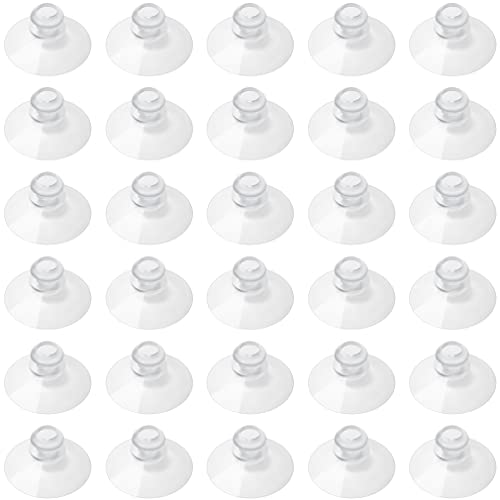 30mm 30 Pieces Small Suction Cups Clear Thick Without Hooks Without Holes, Professional Strength PVC Plastic Sucker Pads for Festival Decoration Wall Bathroom Kitchen Car Radar Detector - size: 30mm 30pcs