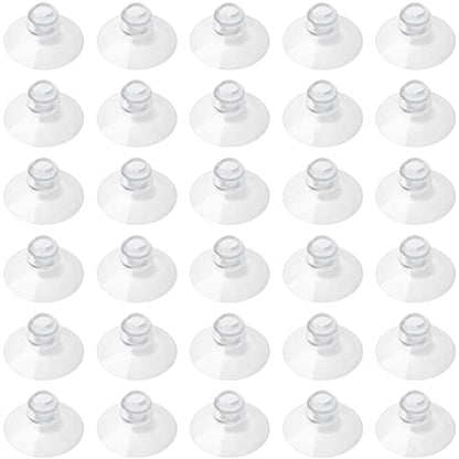30mm 30 Pieces Small Suction Cups Clear Thick Without Hooks Without Holes, Professional Strength PVC Plastic Sucker Pads for Festival Decoration Wall Bathroom Kitchen Car Radar Detector - size: 30mm 30pcs