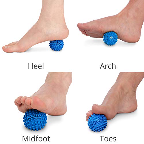 Body Back Foot Star® Massager Ball and Plantar Fasciitis Roller - Soothe Foot Stress, Discomfort, Aches, & Tightness (2-Inch, Blue) - style: Single
