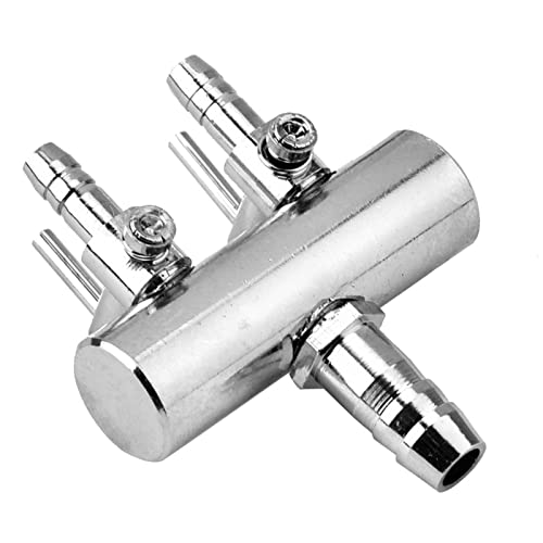 Aquarium Air Valve, Air Splitter Aquarium Tubing Connectors, Steel Aquarium Air Pump Accessories, Aquarium Aalve Aplitter for Fish Tank Air Pumps (8 to 4mm Two-Hole Splitter Head) - size: 8 to 4mm two-hole splitter head