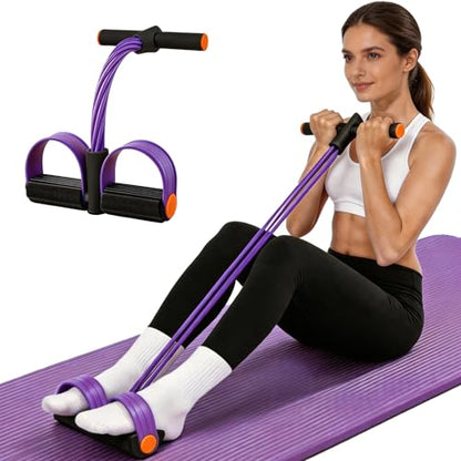 Pedal Resistance Band with Handle, Resistance Bands with Handles, Multifunctional Pedal Resistance Band, 6-Tube Yoga Stretch Bands for Exercise