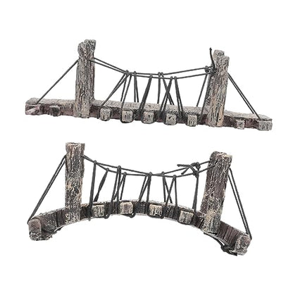 STOBOK 2pcs Mini Fairy Bridge Statue for DIY Landscaping Decor Resin Bridge Shape for Bonsai Aquarium and Home Decor