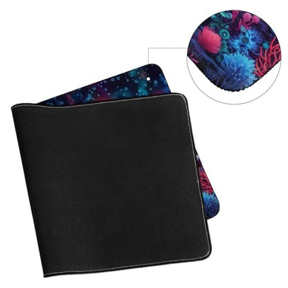 KeKee Glowing Colorful Sea Aquarium Neon Large Mouse Pad Gaming Mousepad Desk Pad for Keyboard and Mouse Mat Non-Slip Base 40X75cm, Style - size: 40X75cm