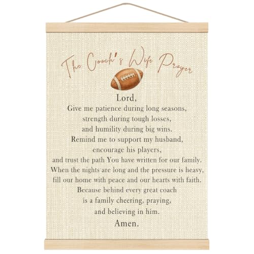 Boat Wades Coach's Wife Prayer Wall Art Poster Hanger Frame 12x16In - color: Coach's Wife Prayer
