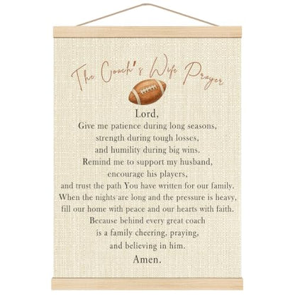 Boat Wades Coach's Wife Prayer Wall Art Poster Hanger Frame 12x16In - color: Coach's Wife Prayer