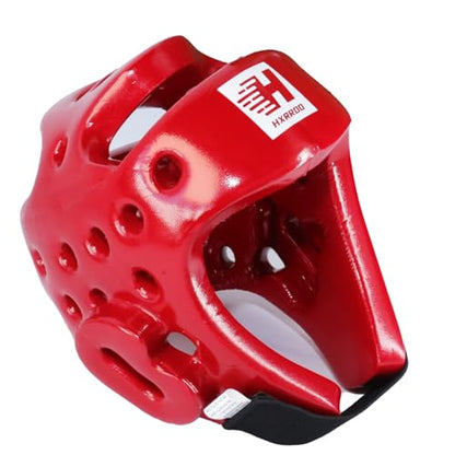Taekwondo Sparring Head Guard, Competition Protection Headgear for Taekwondo, Karate and Martial Arts - color: red, size: Large