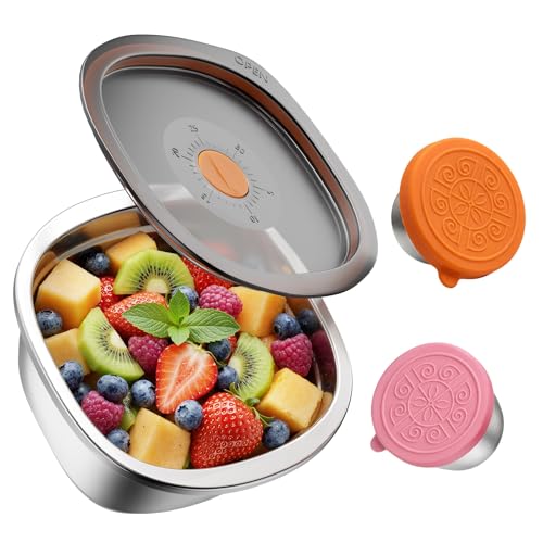 Stainless Steel Salad Bowls to go for Lunch Container Kit, 50oz 1 Set | 1500ML/ 50oz/ 6Cup 1 Pack Salad Bowls, 2 Dressing Container Cups Sets with Lids, Airtight, Leak-proof for Meal Prep - style: 1 Set
