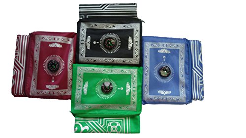 4pcs Pocket Waterproof Muslim Prayer Mat Light Prayer Rug with Compass