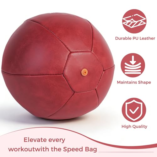 Speed Bag, Speed Punching Bag, Boxing Ball, Punching Dodge Striking Bag for Boxing Training Home Gym Sports Fitness - color: Red