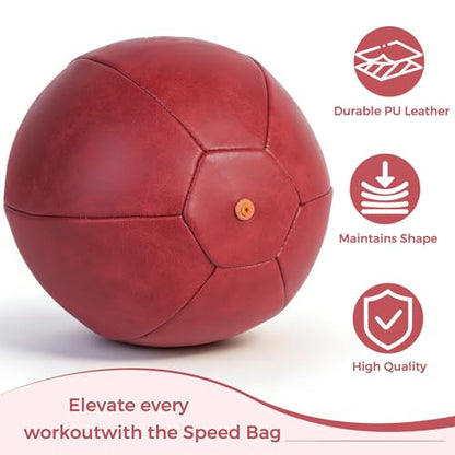 Speed Bag, Speed Punching Bag, Boxing Ball, Punching Dodge Striking Bag for Boxing Training Home Gym Sports Fitness - color: Red