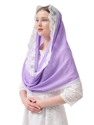 Leimandy Infinity Chapel Veil Hijab Scarf Head Wrap for Muslim V96 - color: Lavender