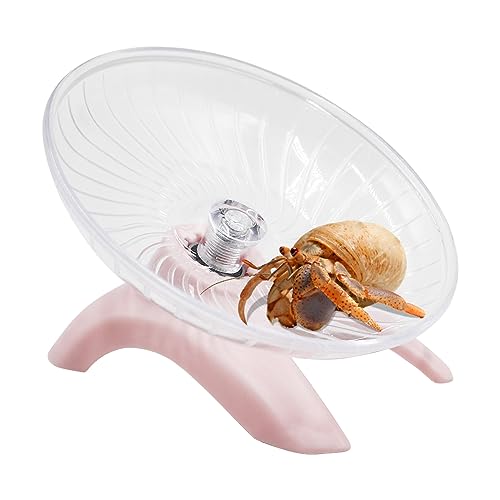 Hermit Crabs Wheel Toy, Hamster Running Wheel Toys, Small Animals Cage Accessory, Tank Accessory, Suitable for Hermit Crab Hamster Rat - color: Pink, size: Small