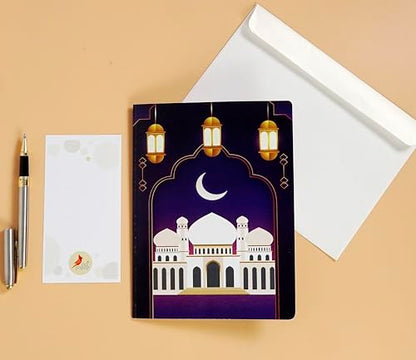 CUTPOPUP Ramadan Card Pop Up, 3D Ramadan Kareem, Eid Mubarak, Awesome Holy Month Present, Eid al-Fitr Celebration, Muslim Holiday, with Note and Envelope SD258US1520