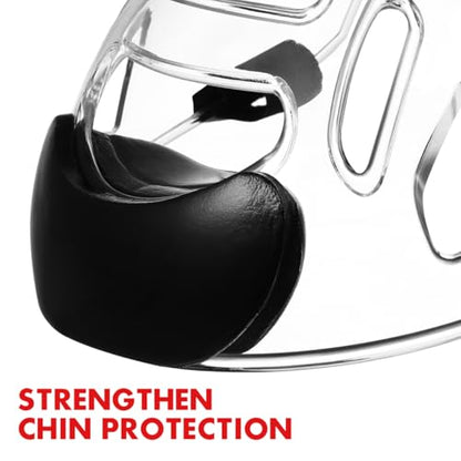 Taekwondo mask Removable Arts Headgear Fight Headgear Detachable Face Protector Sparring Boxing Helmet Hockey Visor Man Tempered Plastic Boxing Supplies Hanging