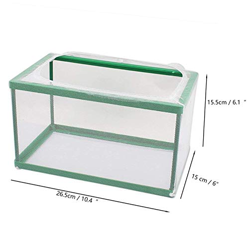 XMHF Nylon Mesh Fish Fry Hatchery Breeder Box Separation Net White Green