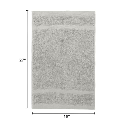 Avalon Towels Salon Towel - Silver Hand Towels Bulk Pack of 24 - 100% Cotton Absorbent Spa, Facial & Gym Towel for Working Out - 16x27 Inches (Not Bleach Proof) - color: Silver